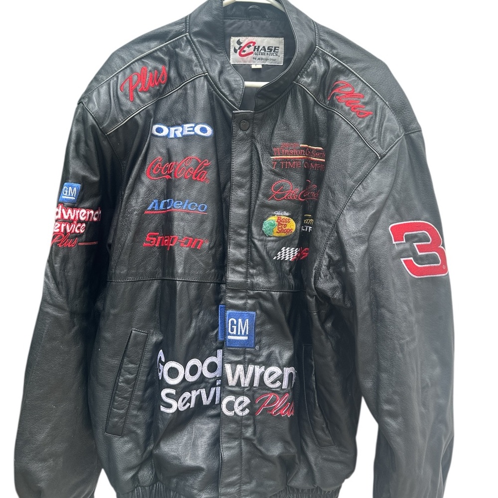 VTG 90’S DALE EARLTARDT SR.7 TIME Winston cup chase leather